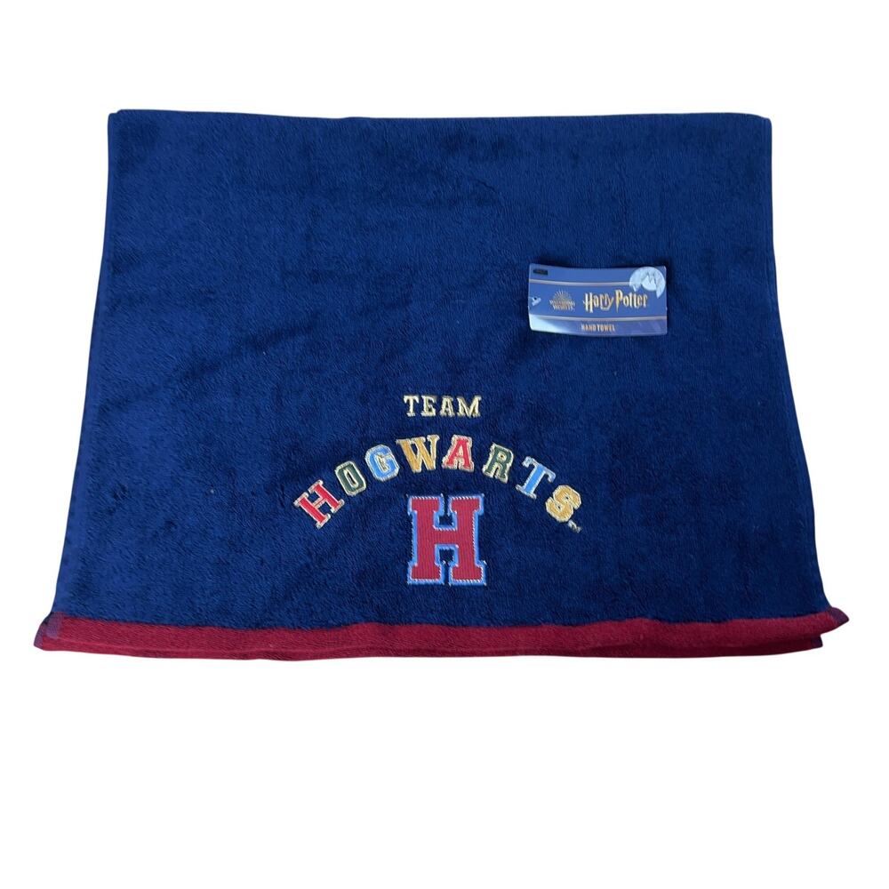 M&S Kids Hand Towel Blue 50x90 Cm 100% Cotton Vintage Bordered Harry Potter